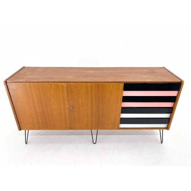 Sideboard with Drawers attributed to Jiri Jiroutek, Czechoslovakia, 1960s For Sale - Image 3 of 13