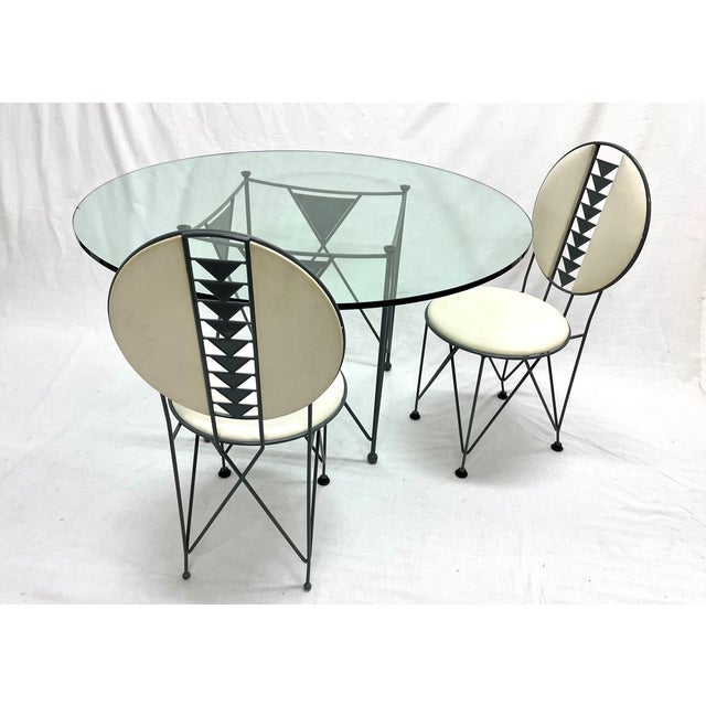 Metal Midway Table with Chairs by Frank Lloyd Wright for Cassina, 1980s, Set of 5 For Sale - Image 7 of 7