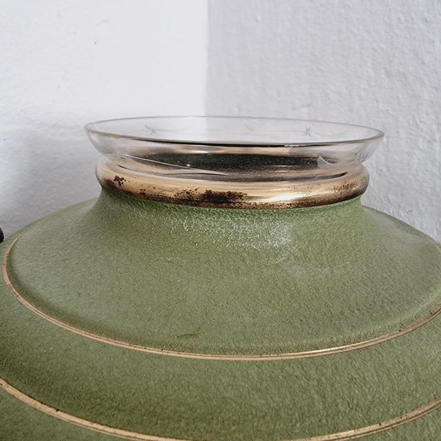 Swedish Grace Vase in Metal, Wood and Engraved Glass, 1930s For Sale - Image 4 of 10