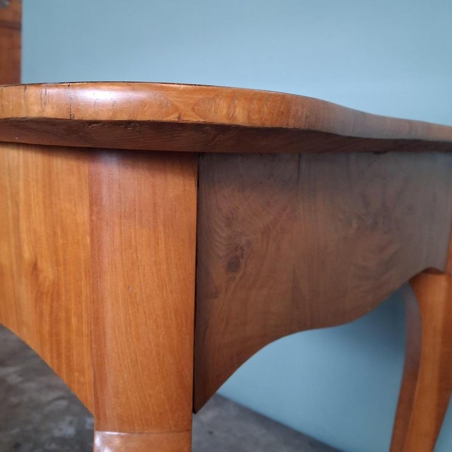 Biedermeier Table in Cherrywood with Marquetry, 1820s For Sale - Image 13 of 18