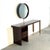 Paolo Buffa Mid-Century Italian Walnut Vanity Console with Brass Legs and Circular Mirror, 1950s For Sale - Image 4 of 17
