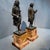 Burnt Umber Fine Pair 19th Century Bronze & Marble Classical Sculptures Voltaire & Rousseau For Sale - Image 8 of 11