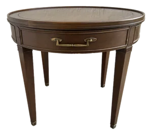 Hekman Round Side Table Solid Wood