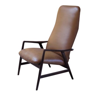 Alf Svensson Fritz Hansen Danish Modern Reclining Lounge Chair For Sale