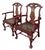 Chinoiserie 18c Style Giles Grendey Inspired Burton-Ching Red Chinoiserie Arm Chairs - A Pair For Sale - Image 3 of 4