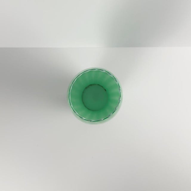 Tall Green Empoli Glass Vase, 1970s For Sale - Image 6 of 12