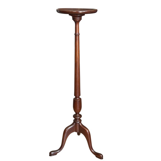 1970s Mid Century Mahogany Pedestal Drink/ Plant Stand For Sale - Image 4 of 10
