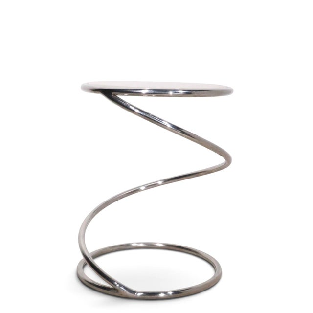 Chrome 1970's Chrome Coil Table Att. To Rosen for Pace 1970's For Sale - Image 8 of 8