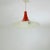 Mid century Danish red semi pendant light 1960s Beautiful Danish mid century pendant lamp ,outside is red and the inside...