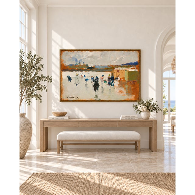 Not Yet Made - Made To Order 1906 Vintage La Concha Beach Art Print by Joaquín Sorolla - 54"x 36" For Sale - Image 5 of 9