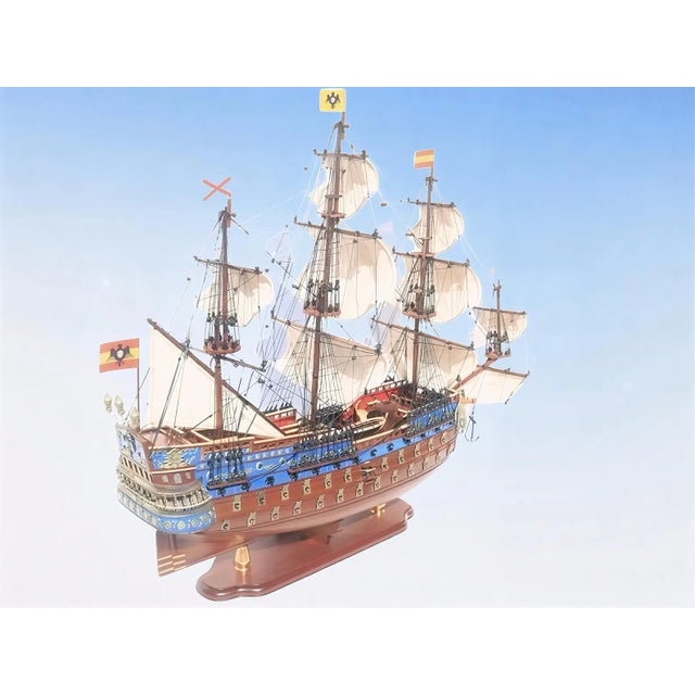 Not Yet Made - Made To Order Exquisite Handcrafted Wooden Ship Model – Luxury Nautical Home Decor Statement Piece for Modern Interiors For Sale - Image 5 of 13