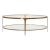 Brando Gold 2 Tier Oval Coffee Table For Sale