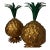 Vintage Tole Pineapple Topped With Green Palm - Sold as a Pair For Sale