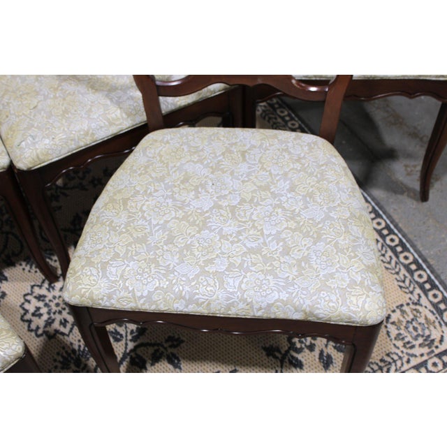 Set of 6 Vintage Cherry French Provincial Ladder Back Dining Chairs, 37” H For Sale In New York - Image 6 of 18