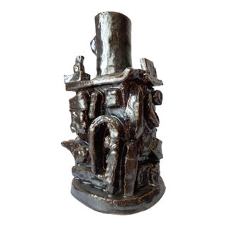 Architectural Sculptural Ceramic Vase 'Timgad' For Sale