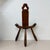 Spanish Brutalist Hand Carved Oak Tripod Chair, 1970s For Sale - Image 12 of 18