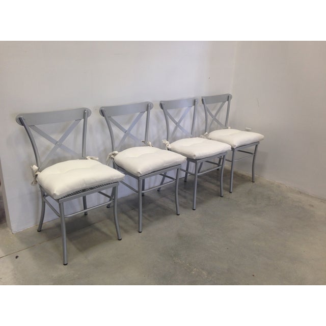2010s Metal & Glass Dining Set For Sale - Image 5 of 5