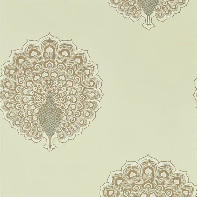 Sanderson Kalapi Wallpaper in Parchment - a Sample For Sale