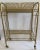 Mid-Century Modern Vintage MCM Gold Metal Two Tier Record Rack Holder For Sale - Image 3 of 6