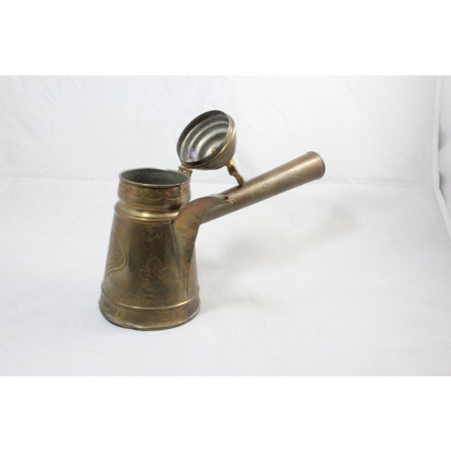 Vintage Brass Turkish Coffee Set- 8 Pieces For Sale - Image 4 of 11