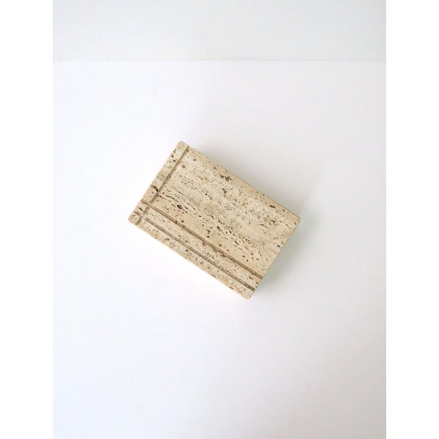 Italian Travertine Marble Jewelry Box, Postmodern, Fratelli Mannelli, 1970s Italy For Sale - Image 4 of 12