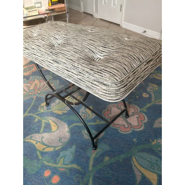 1960s Mid-Century Modern Vanity Seat For Sale - Image 10 of 11