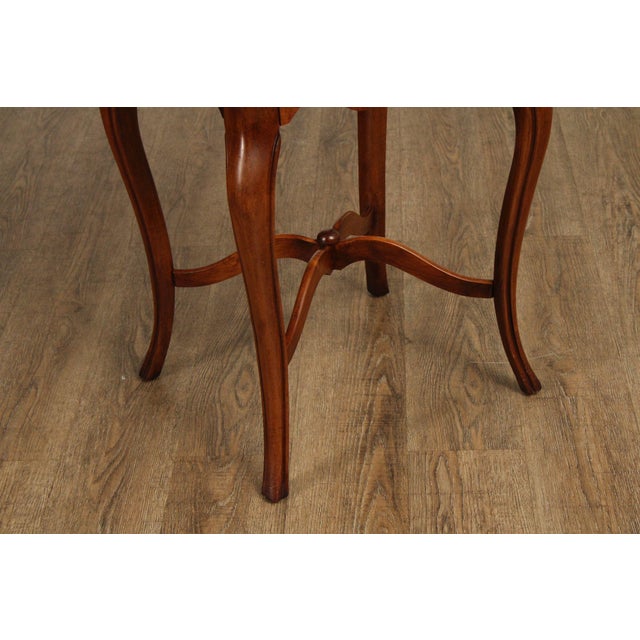 French Louis XV Style Cherry One Drawer Side Table Or Nightstand For Sale In Philadelphia - Image 6 of 12