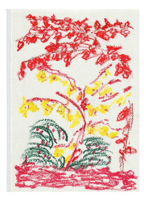 Alfredo Pizzi, Composition 14, Oil Pastel Drawing on Paper, 2025