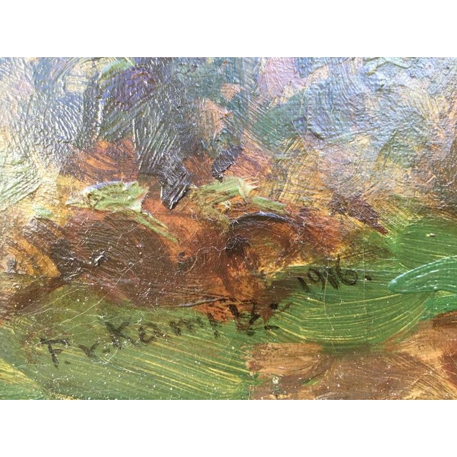 Early 20th Century Fritz von Kamptz, Landscape of the Isle of Man, 1916, Oil on Canvas For Sale - Image 5 of 7