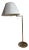 Vintage German Height-Adjustable Swivel Floor Lamp in Brass with Handmade Fabric Shade from Holtkötter For Sale