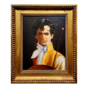 Portrait of an Elegant Good Looking Gentleman-Oil Painting C1920s