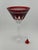 Glass 1990s Waterford Clarendon Ruby Red Martini Glass | Cut to Clear Crystal | Excellent For Sale - Image 7 of 9