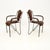 Mid-Century Modern Set of Vintage French Iron and Leather Armchairs, 1960s For Sale - Image 3 of 13