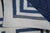 VTG Blue & White Geometric Greek Key Cotton Flatweave Kilim Area Rug Carpet 6x9' For Sale - Image 6 of 8