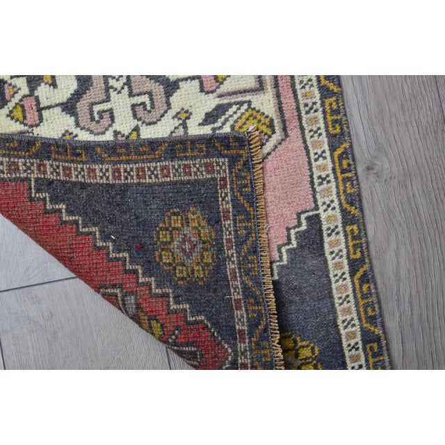 Pale Pink Anatolian Wool Rug For Sale - Image 4 of 6