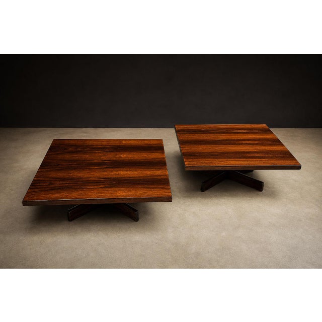 1960s "Chanceler" Side Tables in Rosewood and Metal, Jorge Zalszupin, 1960s For Sale - Image 5 of 18