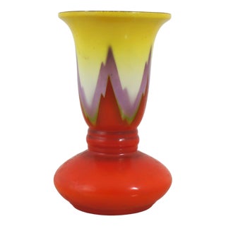Hand-Decorated Vase by Ditmar Urbach, 1930s For Sale