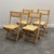 Mid-Century Belgian Folding Chairs in Wood and Hand-Woven Cane, Set of 4 For Sale - Image 15 of 15