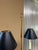 Haig Solid Brass Two-Light Bouillotte Table Lamp With Black Shades & Marble Base For Sale - Image 4 of 5