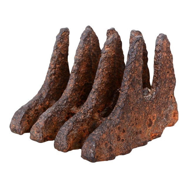 1970s Iron Door Stop Brutalist Style of Paul Evans For Sale