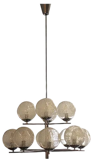Mid-Century 12-Light Ceiling Lamp, 1960s