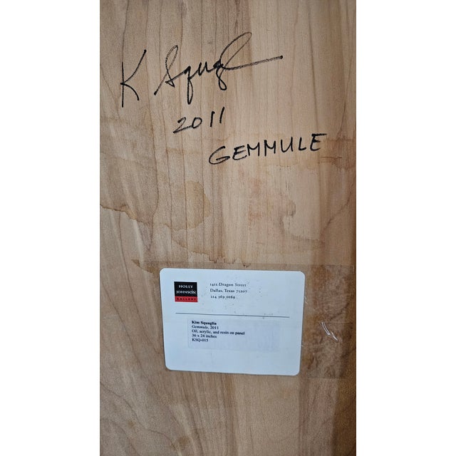 Kim Squaglia "Gemmule" Original Mixed Media Resin Panel - 36" X 24" For Sale - Image 4 of 4
