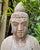 Indonesian Stone Carved Sitting Garden Buddha Statue For Sale - Image 4 of 5