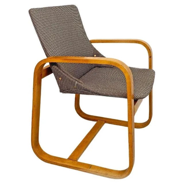 Mid-Century Modern Italian Solid Wood and Grey Fabric Armchair, 1960s For Sale - Image 14 of 14