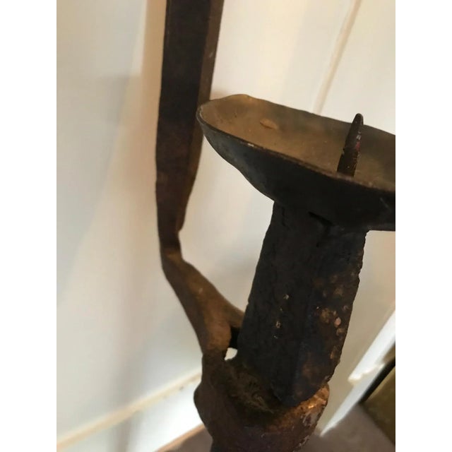 Vintage Brutalist Iron Cast Candle, 1960s For Sale - Image 7 of 7