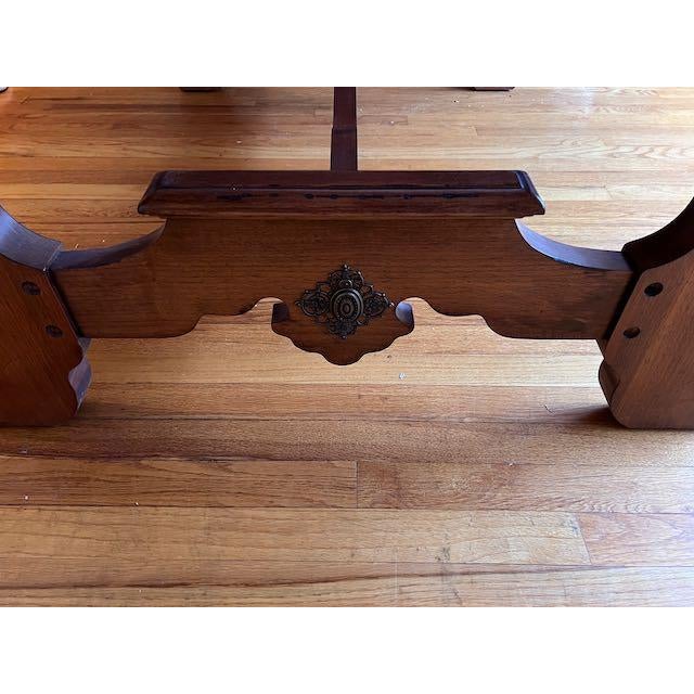 Traditional ** Last Days Available / Lowest Price ** 1990s Walnut Extendable Trestle Dining Table From the Hearst Castle Collection by Lane For Sale - Image 3 of 10
