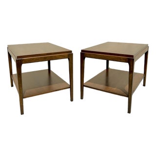 Vintage Pair of Lane Rhythm Walnut End Tables For Sale