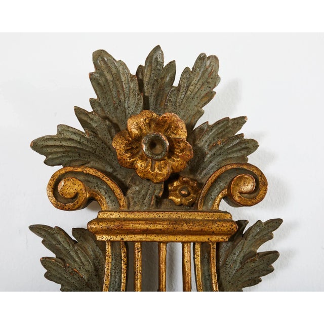 19th Century Italian Carved Louis XVI Style Giltwood Barometer For Sale - Image 4 of 13