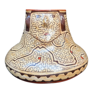 Early 20th Century Antique Peruvian Shipibo Pottery Bowl
