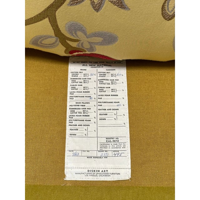 Vintage 1963 Diskin Art Modern Designer Mohair Club Chair For Sale In Los Angeles - Image 6 of 6